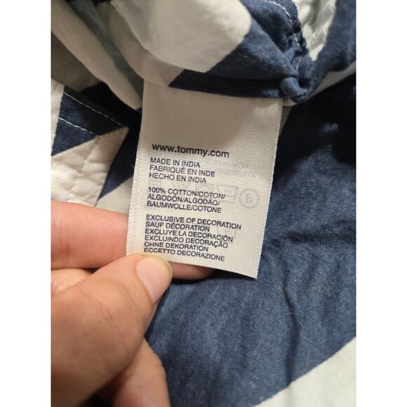 Tommy Hilfiger large women's navy blue and white top - Picture 7 of 11